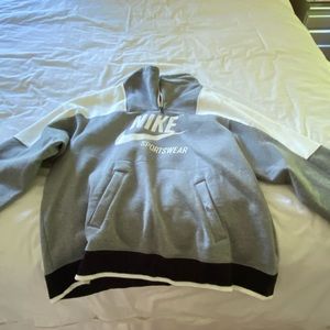 Nike grey and white sweatshirt